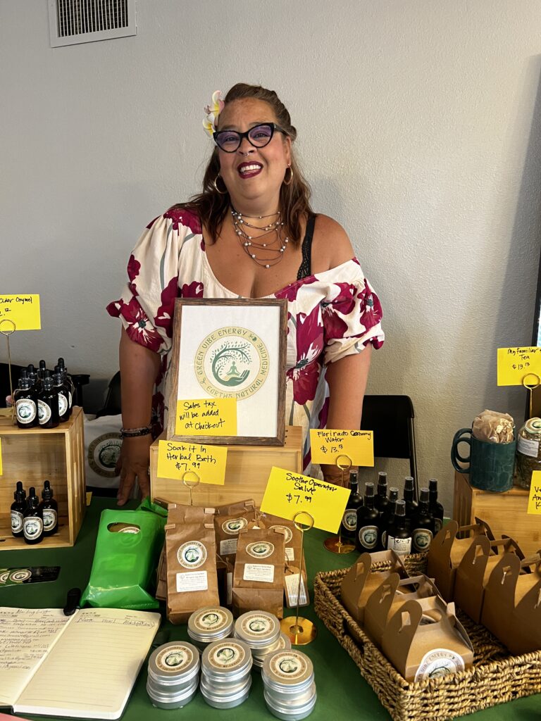 Green Vibe Energy Pop-Up Market display